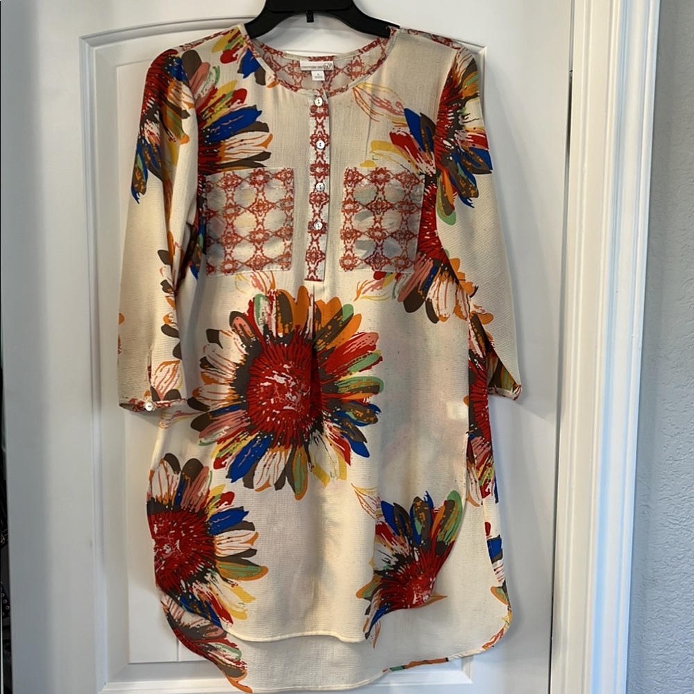 Purchased from Dress Barn/ thin, sheer material; Multi-color/Size Small
